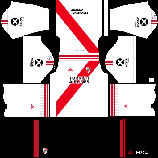 River Plate Dream League Soccer seragam rumah