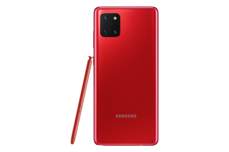 Peluncuran Samsung di Spanyol Galaxy S10 Lite dan Note 10 lite belakang Note 10 Lite