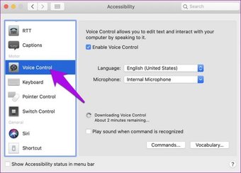 Kontrol suara cara menggunakannya aksesibilitas kontrol mac