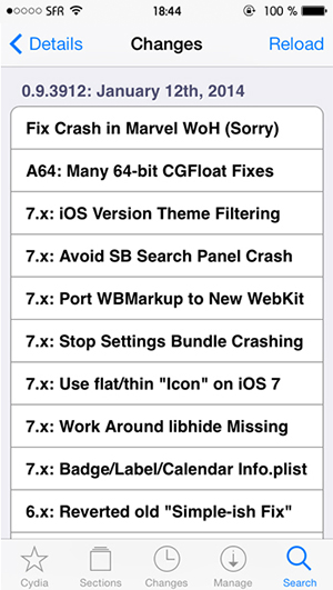 WinterBoard iOS 7 detaljer