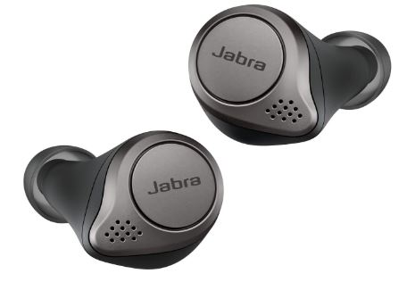 Jabra Elite 75t benar headset Bluetooth nirkabel dengan mic