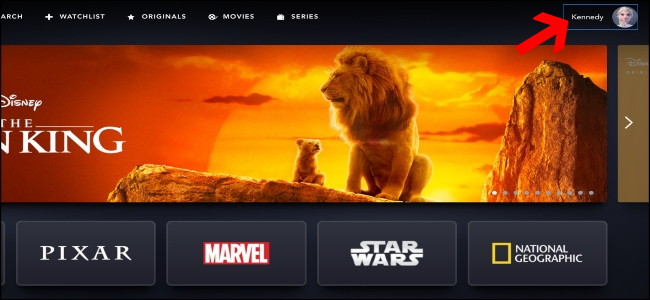 Disney + Home Page