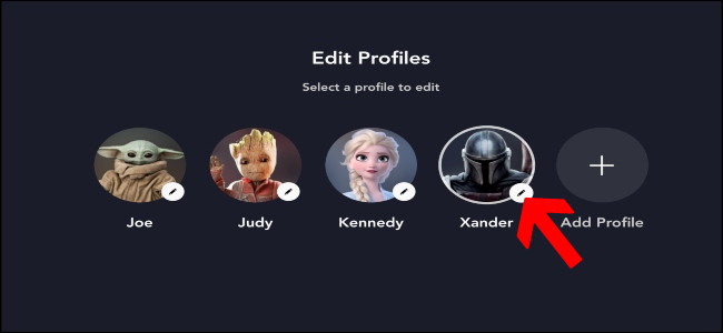 Disney + Edit Profil