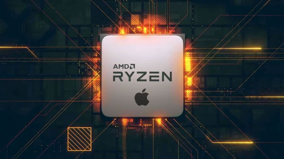 Ilustração Ryzen da AMD Apple