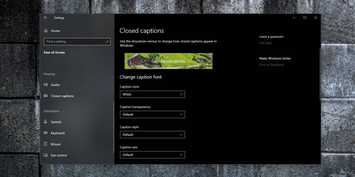 Cara menyesuaikan subtitle di aplikasi Film & TV aktif Windows 10 1