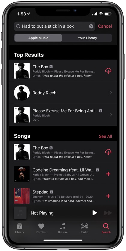 Cari Lagu Dengan aplikasi Lyrics Music