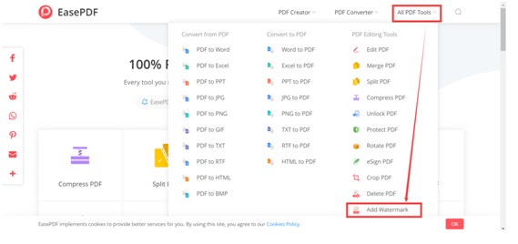 EasePDF Semua Alat PDF Tambahkan Tanda Air