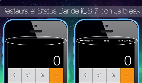 Kembalikan Status Bar Jailbreak iOS 7
