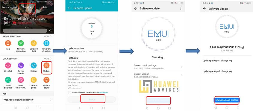 Cara Memperbarui Perangkat Huawei / Kehormatan menggunakan Aplikasi HiCare 2