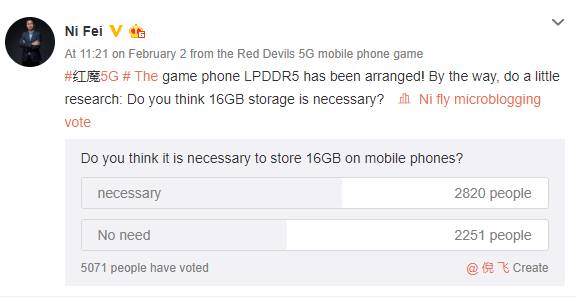 - ▷ Nubia Red Magic 5G har LPDDR5 RAM upp till 16 GB »- 1