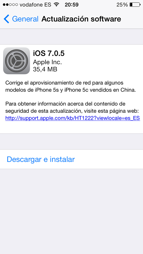 iOS 7.0.5 OTA