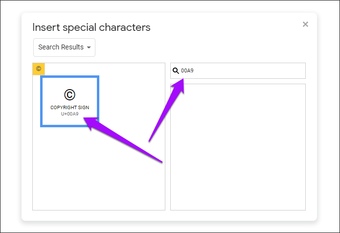 Sisipkan Karakter Khusus Google Docs 3