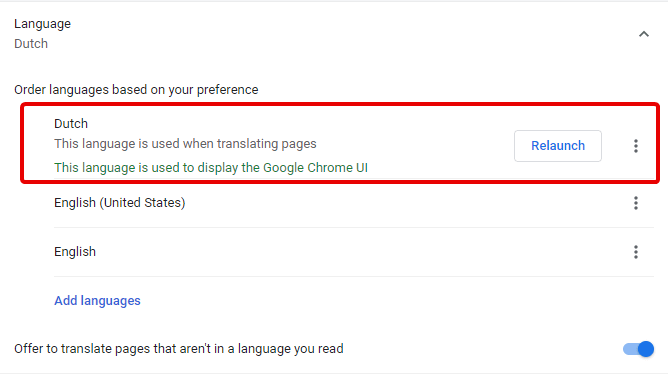 Hur du visar Google Chrome på ditt önskade språk steg 4
