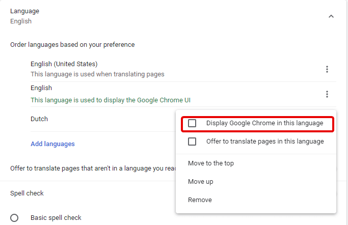 Hur du visar Google Chrome på det språk du väljer