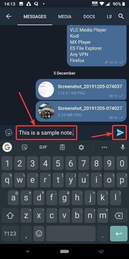 Cara membuat catatan menggunakan Telegram atau Telegram X & akses di semua perangkat
