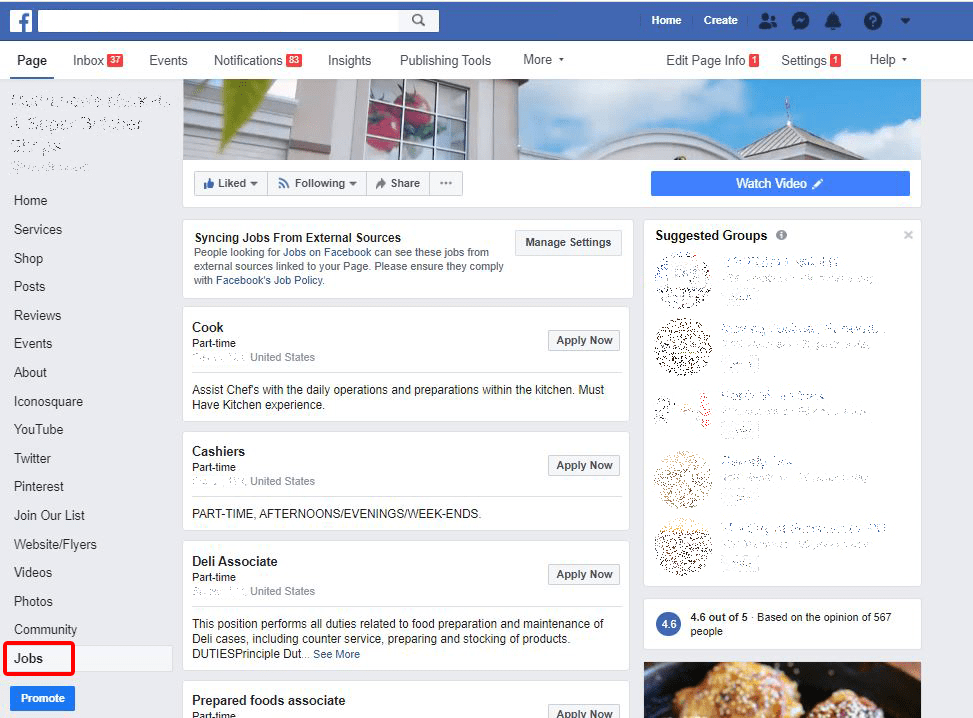Cara melihat pekerjaan Anda di FB