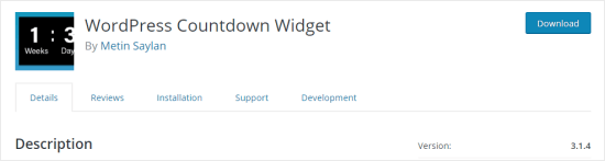 Plugin WordPress Countdown Widget