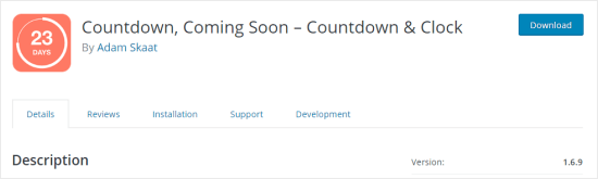 Halaman plugin Countdown Builder