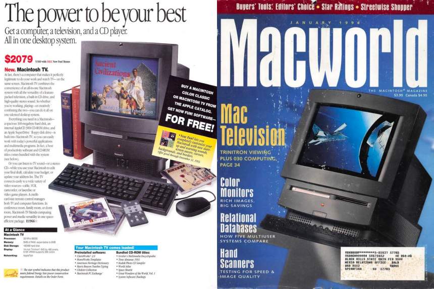 Macintosh TV, när det går med på TV och Mac fungerar det inte 3