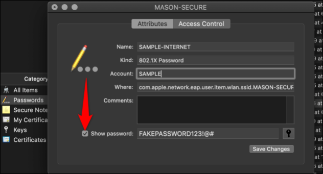 Tampilkan Kata Sandi dalam Akses Rantai Kunci di macOS