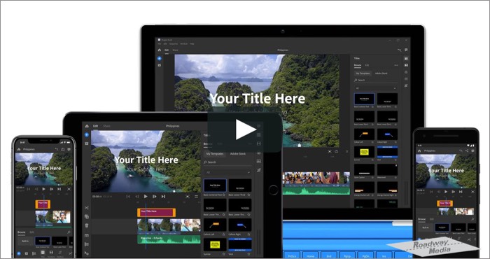 Adobe Premiere Rush videoredigeringsprogramvara för Mac