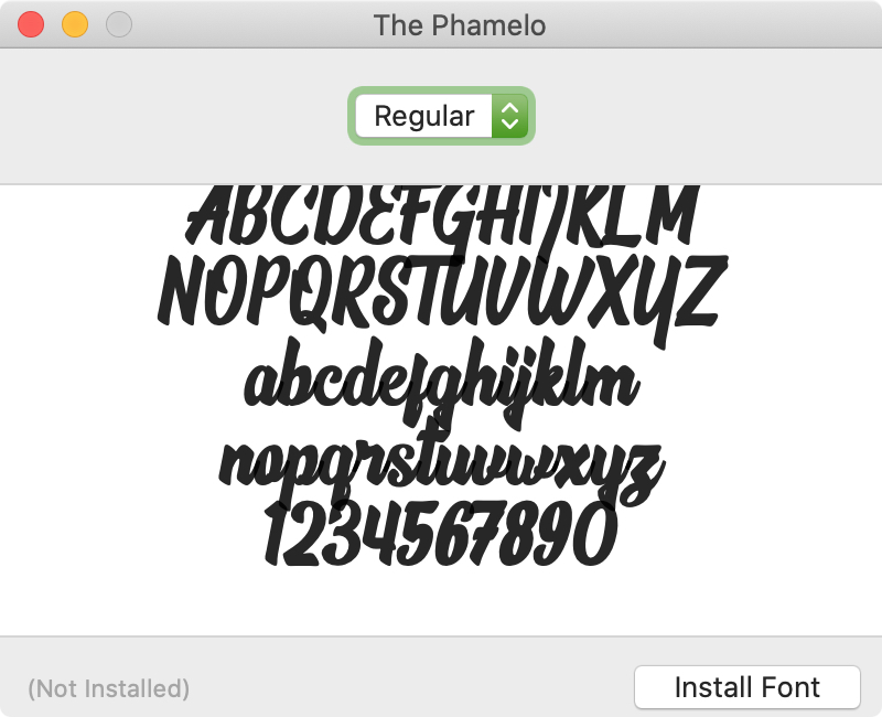 Installera Mac-teckensnitt - Phamelo