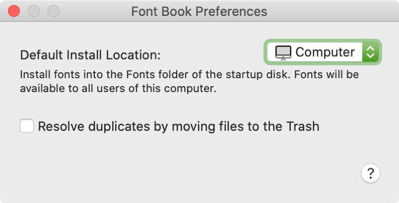 Mac Computer Lettering-inställningar