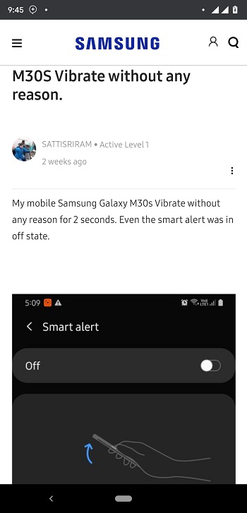 Samsung vibrerar problem