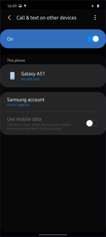 Samsung Galaxy A51 Teks Panggilan dari Perangkat Lain 2