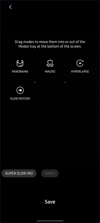 Samsung Galaxy A51 Tweak Camera Options Tray 2
