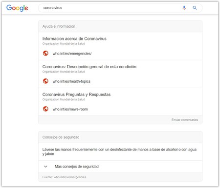Google Coronavirus-avisering