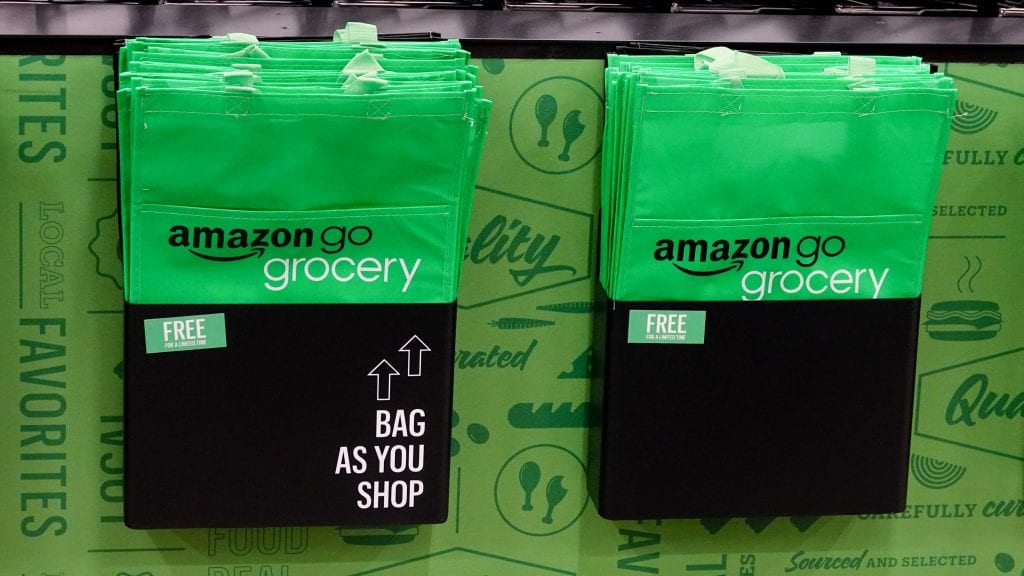 Återanvändbara väskor från Amazon Go Grocery 