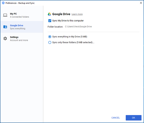Google Drive Sync Everything "width =" 600 "height =" 510