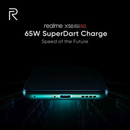 65W SuperDart för Realme X50 Pro 5G