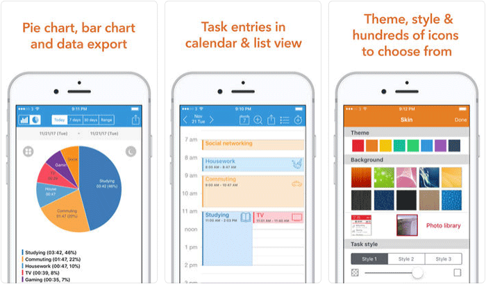 ATracker Time Tracker Skärmdump av iPhone- och iPad-applikationer