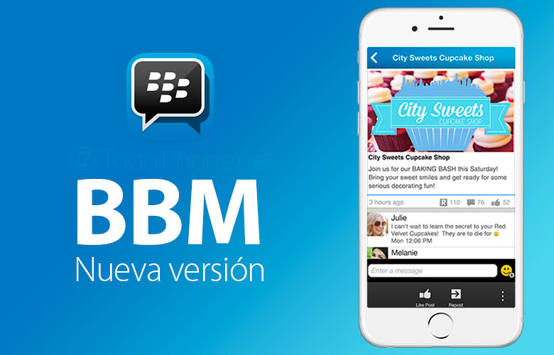 BBM, BlackBerry meddelandeprogram uppdaterad 2
