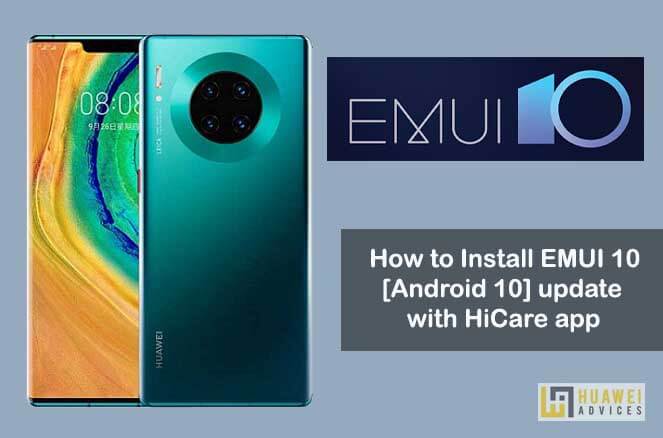 Cara Memasang EMUI 10 [Android 10] perbarui dengan aplikasi HiCare