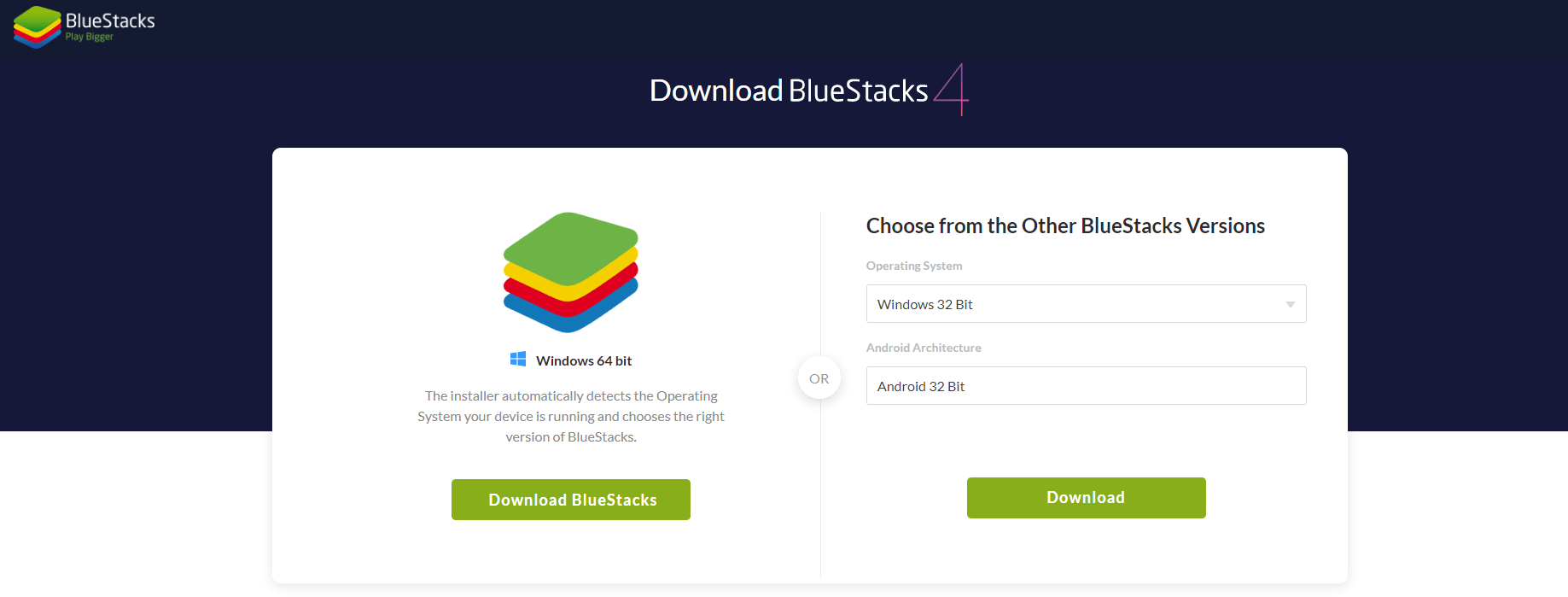 Jalankan aplikasi Android Bluestacks Mac Offline Installer