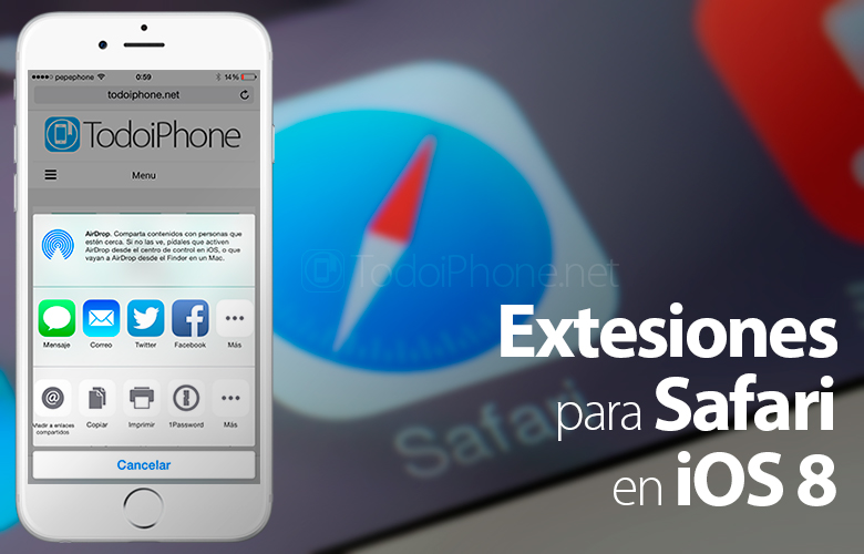 Ekstensi untuk Safari di iPhone dengan iOS 8 2