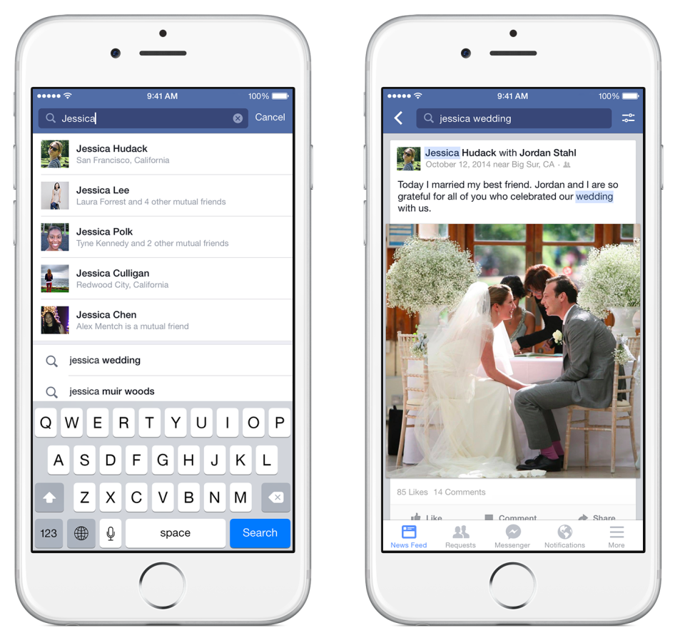 Facebook för iPhone sökmotor uppdaterad och förbättrad 3