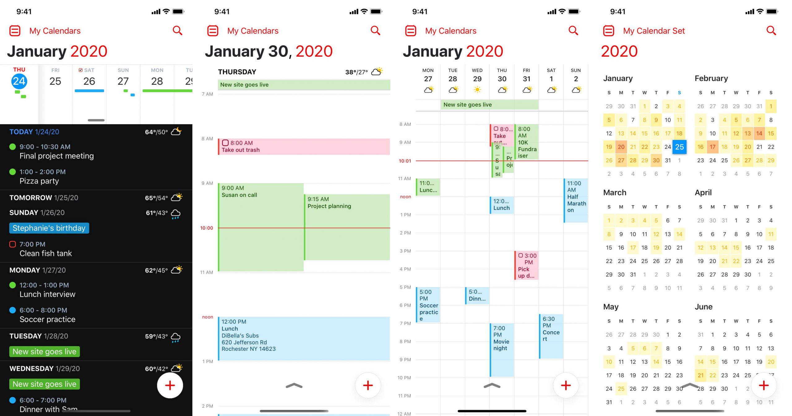 Ny Fantastisk presenterar kalender, väder, mötesförslag & amp; 3 till