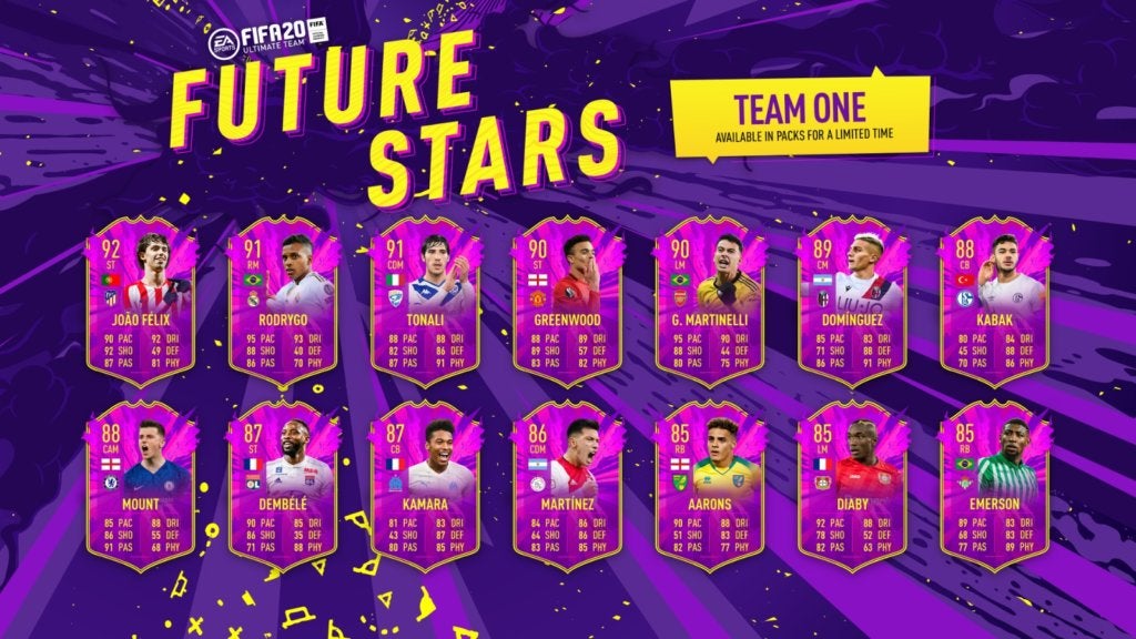 Ini adalah tim FIFA 20 Ultimate Team Future Stars pertama 1