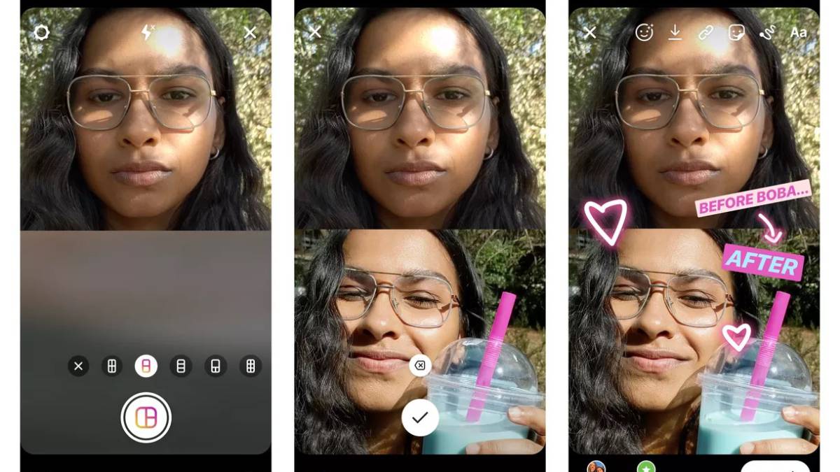 Instagram mode kolase perdana untuk Cerita Anda