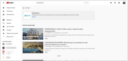 Coronavirus Youtube-meddelande