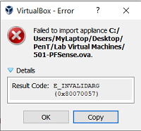 kesalahan kotak virtual