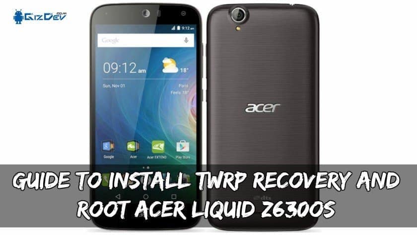 Guide till installation av Acer Liquid Z630S TWRP och root Recovery