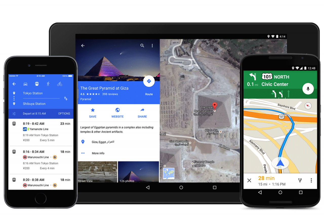 Automatisk omräkning av rutter anländer till Google Maps 3