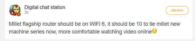 Xiaomi kan låna ut en ny router med WiFi 6. Xiaomi Addicted News