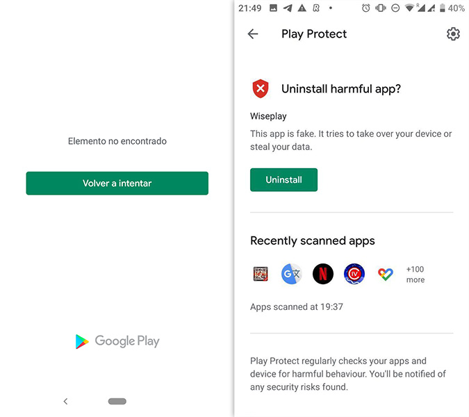 Wiseplay tidak tersedia di Google Play Store dan disarankan untuk menginstal segera