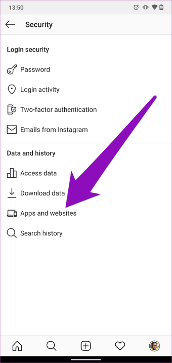 Hur man kontrollerar och tar bort officiella applikationer på Instagram 04